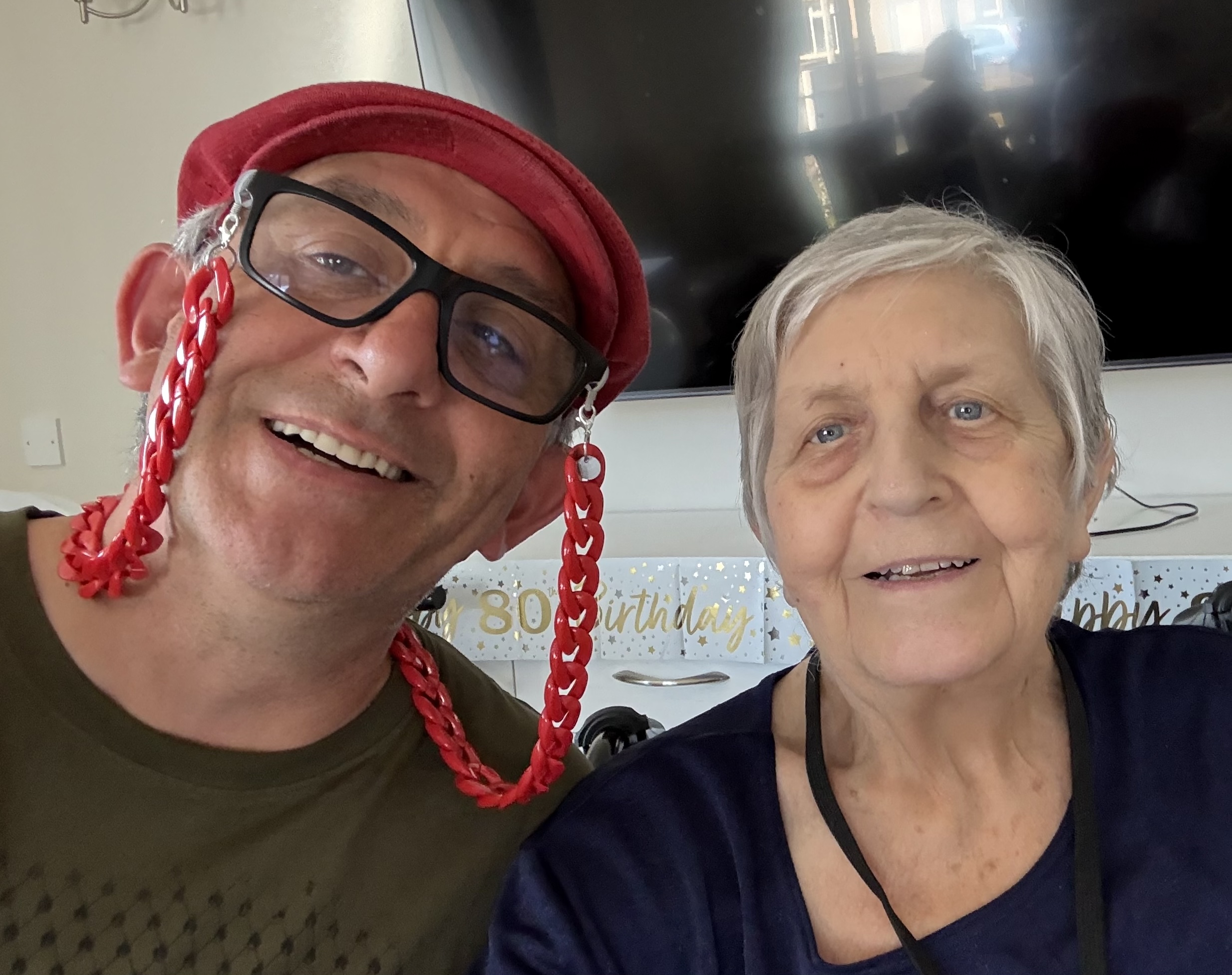 Me and my mum at her 80th birthday party