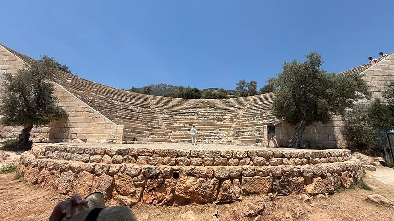 Antiphellos amphitheatre a view from the stage area looking upwards to the seats
