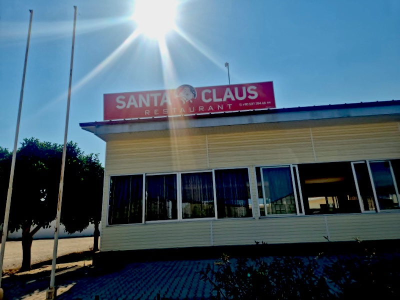 Santa Claus restaurant, this is taken by my friend from a moving car